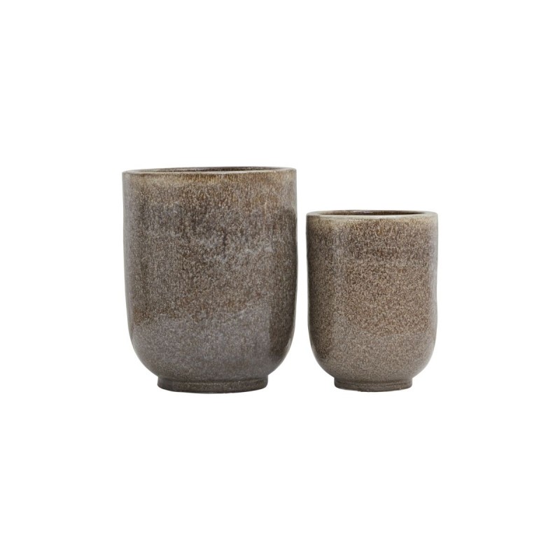 POT DX TAUPE SET OF 2 OUTDOOR